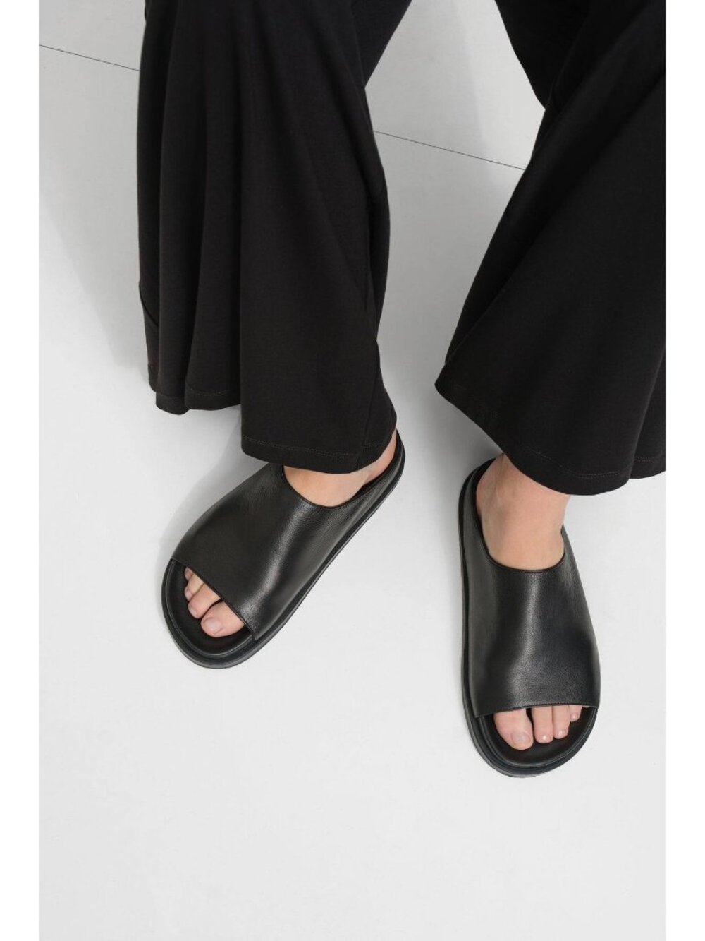 Marcella Roosevelt Sandals European Leather Open-Toe Slides 11US -41